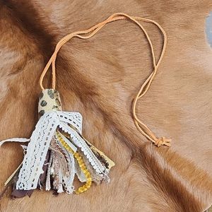 Handmade Tassel Necklace Leopard Style